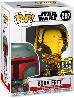 POP! Star Wars figure 297-B Boba Fett (Gold Chrome) Galactic Convention