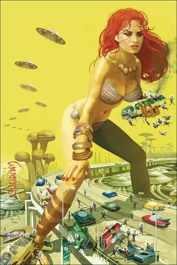 Mars Attacks Red Sonja issue 5-L Arthur Suydam Virgin Cover
