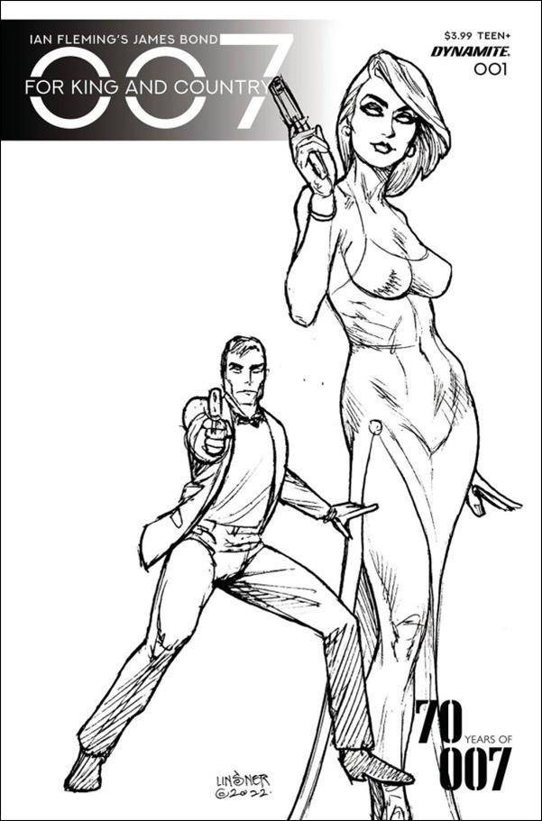 007: For King and Country issue 1-F Joseph Michael Linsner 1:10 Line Art Cover