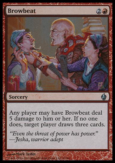 Magic the Gathering: Premium Deck Series: Fire & Lightning (Base Set) card 21 Browbeat