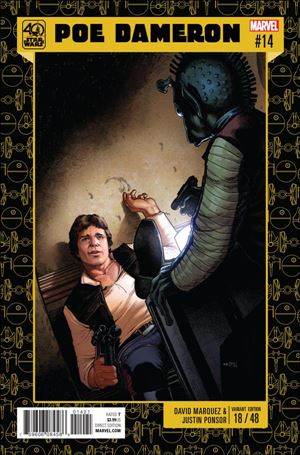 Poe Dameron issue 14-B David Marquez Star Wars 40th Anniversary Cover