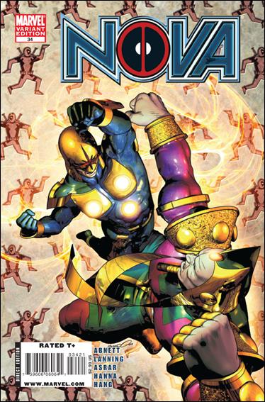 Nova (2007) issue 34-B Brandon Peterson 1:15 "Deadpool" Cover