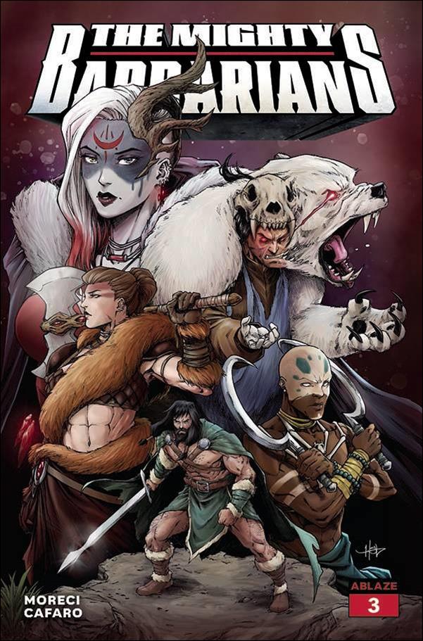 Mighty Barbarians issue 3-B Creees Lee Cover