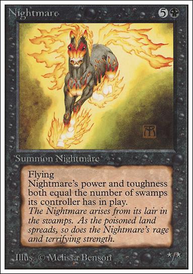 Magic the Gathering: Unlimited (Base Set) card 119 Nightmare