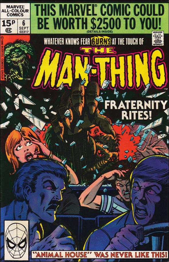 Man-Thing (1979) issue 6-B UK Price Cover
