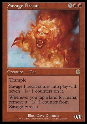 Magic the Gathering: Odyssey (Base Set) card 218 Savage Firecat