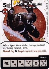 Marvel Dice Masters Amazing Spider-Man card 35 Agent Venom: Thunderbolt