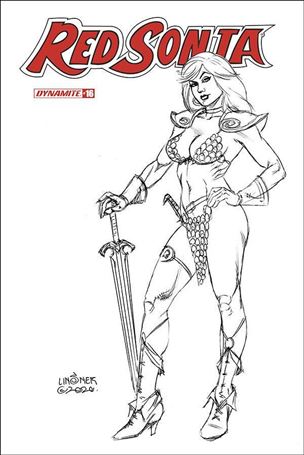 Red Sonja (2019) issue 16-O Joseph Michael Linsner 1:20 Black & White Cover