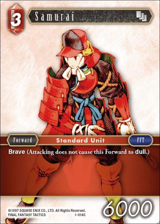 Final Fantasy Trading Card Game: Opus I (Base Set) card 014C Samurai 