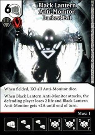 DC Comics Dice Masters World's Finest card 139 Black Lantern Anti-Monitor: Darkest Evil