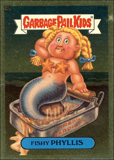 Garbage Pail Kids All-New Series 2 (Foil Sticker Subset)  card F11b Fishy Phyllis