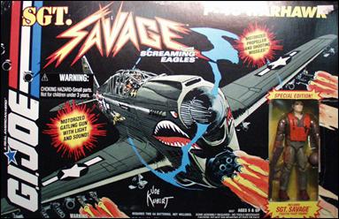 G.I. Joe: Sgt. Savage and the Screaming Eagles (Vehicles) figure 1 P-40 Warhawk (w/ Fighter Pilot Sgt. Savage) 