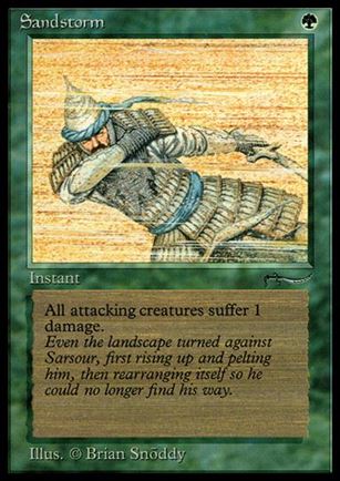 Magic the Gathering: Arabian Nights (Base Set) card 53 Sandstorm