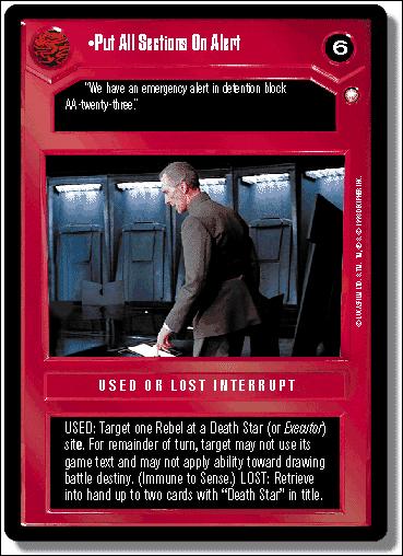 Star Wars: Special Edition Limited (Base Set) card 105 Put All Sections On Alert