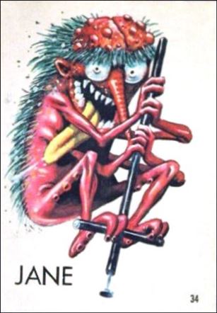 Ugly Stickers (1965) (Base Set) card 34-B Jane