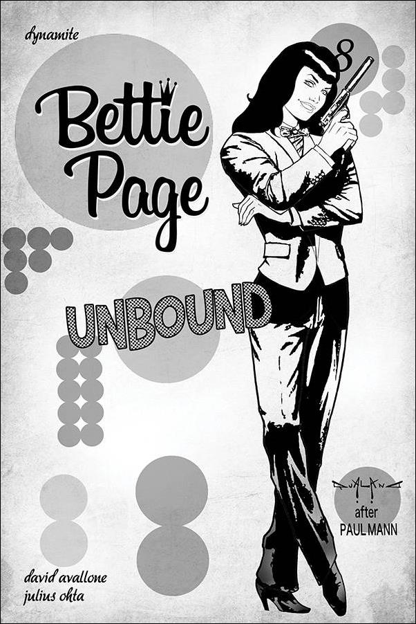 Bettie Page: Unbound issue 8-M Pasquale Qualano 1:40 Black and White Cover