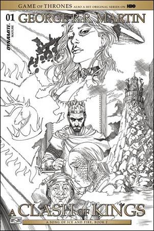 George R. R. Martin's a Clash of Kings (2017) issue 1-E Mike Miller 1:10 B&W Cover