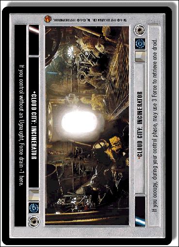 Star Wars: Cloud City Limited (Base Set) card 171 Cloud City: Incinerator