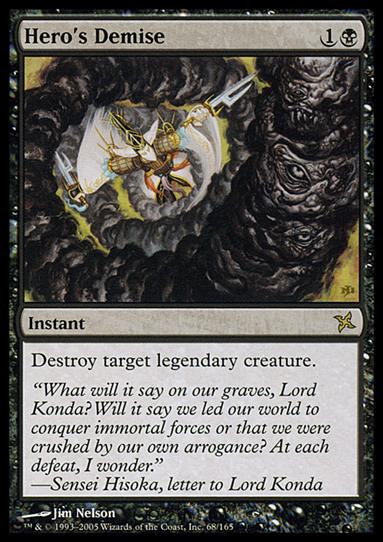 Magic the Gathering: Betrayers of Kamigawa (Base Set) card 68 Hero's Demise