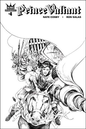 King: Prince Valiant issue 4-B Jonathan Lau 1:10 Black & White Cover