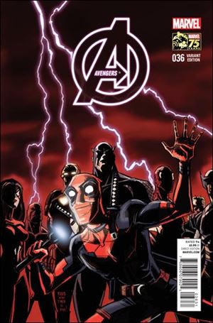 Avengers (2013) issue 36-D Bobby Rubio 1:25 Deadpool 75th Anniversary Cover