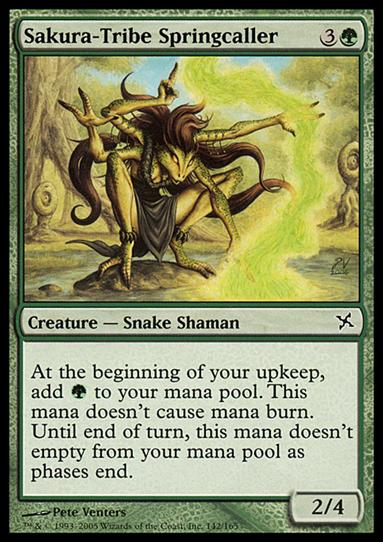 Magic the Gathering: Betrayers of Kamigawa (Base Set) card 142 Sakura-Tribe Springcaller