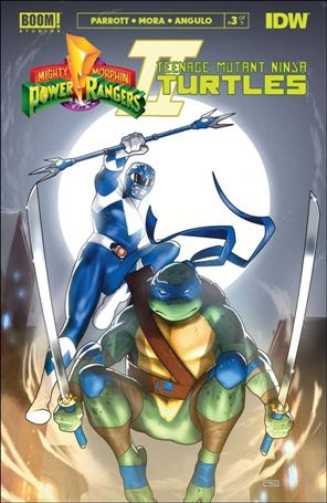 Mighty Morphin Power Rangers / Teenage Mutant Ninja Turtles II issue 3-E Taurin Clarke Cardstock Cover