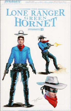 Lone Ranger / Green Hornet issue 1-C Giovanni Timpano 1:15 Design Cover