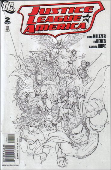 Justice League of America (2006) issue 2-C Michael Turner Sketch Cover (2nd Printing)