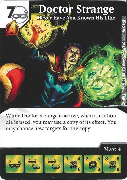 Marvel Dice Masters Avengers Infinity Campaign Box  card 18 Doctor Strange: Never Have You Known His Like