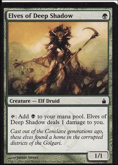 Magic the Gathering: Ravnica (Base Set)  card 161 Elves of Deep Shadow