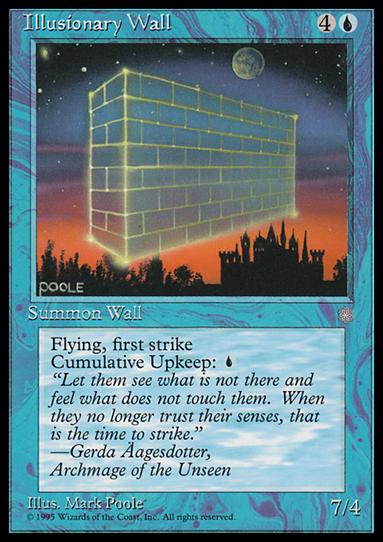 Magic the Gathering: Ice Age (Base Set) card 78 Illusionary Wall