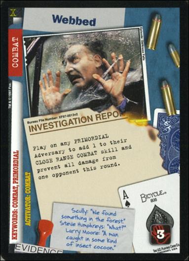 X-Files: The Truth Is Out There (Base Set) card XF97-0013v2 Webbed
