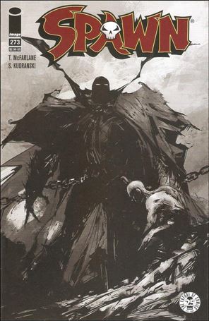 Spawn issue 273-B Black & White Cover