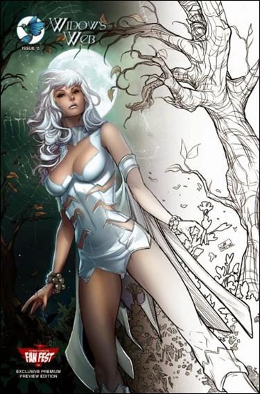 Widow's Web issue 0 Phoenix Comicon Fan Fest Half & Half Cover 1/150