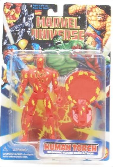 Marvel Universe (1996) figure 37 Human Torch (with Spinning Flame Base Action)