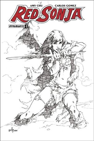 Red Sonja (2017) issue 2-G Mel Rubi 1:30 Black and White Cover