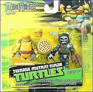 Teenage Mutant Ninja Turtles Minimates (2-Packs) figure 8 Sewer Gear Michelangelo and Casey Jones