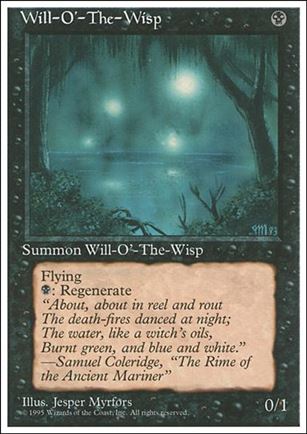 Magic the Gathering: 4th Edition (Base Set) card 171 Will-o'-the-Wisp