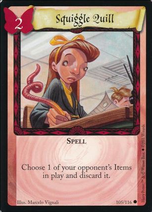 Harry Potter (Base Set) card 105 Squiggle Quill