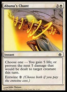 Magic the Gathering: Fifth Dawn (Base Set) card 1 Abuna's Chant