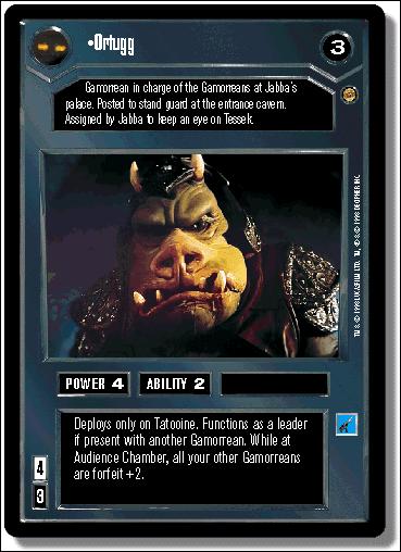 Star Wars: Jabba's Palace Limited (Base Set) card 26 Ortugg