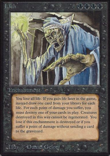 Magic the Gathering: Limited Edition Alpha (Base Set) card 113 Lich
