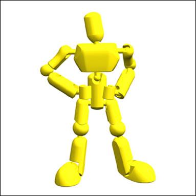 Stikfas Blister Pack figure 4-C G2 Alpha Male (Yellow)