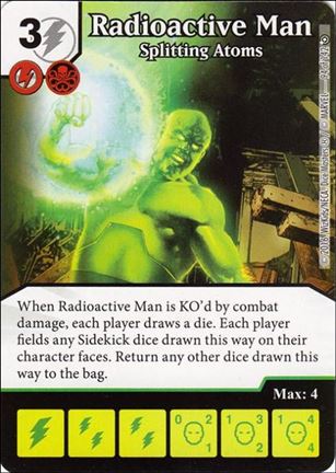 Marvel Dice Masters Civil War card 94 Radioactive Man: Splitting Atoms