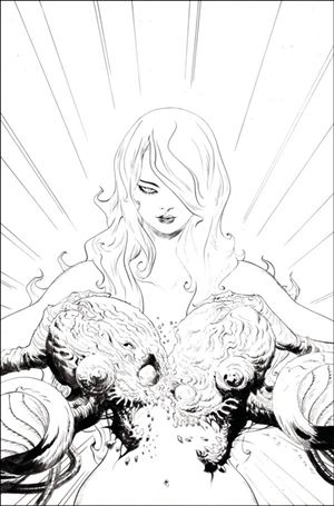 Red Sonja Attacks Mars issue 3.00-G Jae Lee B&W Virgin 1:15 Cardstock Cover