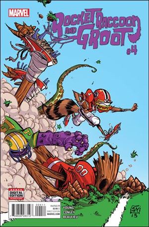 Rocket Raccoon & Groot issue 4 Skottie Young Cover