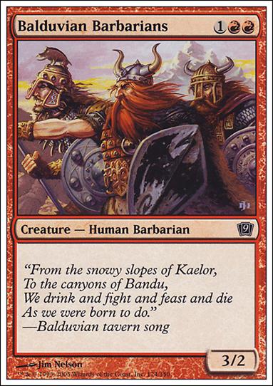 Magic the Gathering: 9th Edition (Base Set) card 174 Balduvian Barbarians