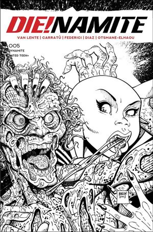 Die!namite issue 5-R Will Robson 1:20 Black & White Cover