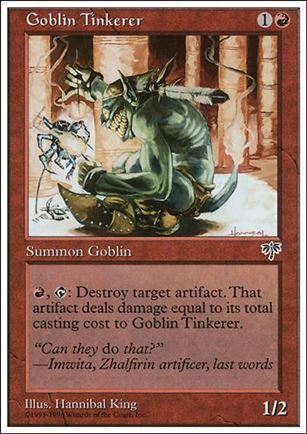 Magic the Gathering: Anthologies (Base Set) card 40 Goblin Tinkerer